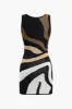 Contrast Zebra Print Knit Tank Mini Dress sold by Micas