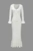 Basic Solid Knit Long Sleeve Maxi Dress sold by Micas