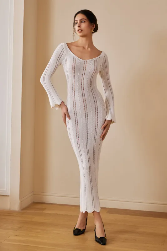 Solid Cut Out Backless Maxi Dress sold by Micas