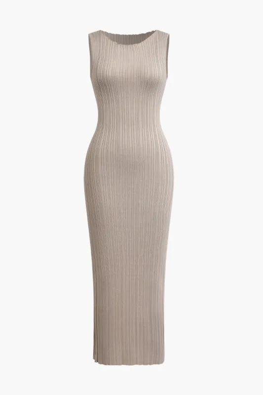 Solid Slit Tank Maxi Dress sold by Micas