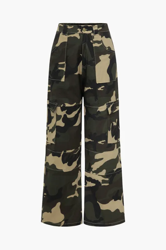 Basic Camo Print Bukser sold by Micas