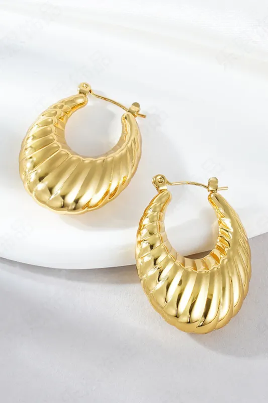 Titanium Steel Hollow Earrings sold by Micas