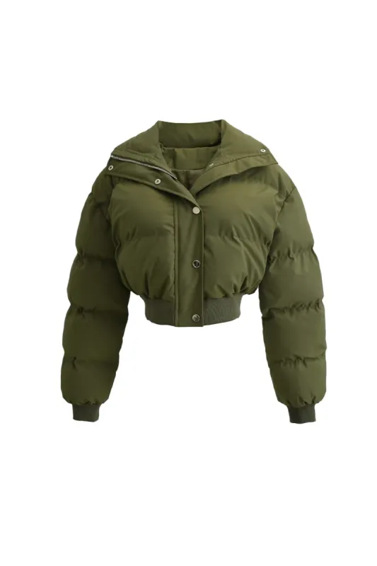 Solid knap lynlås puffer overtøj sold by Micas