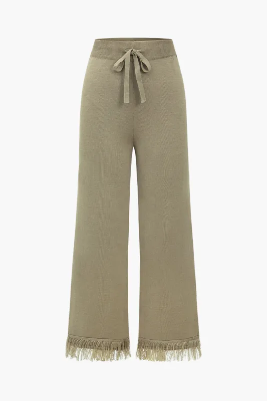 Solid Sweater Fringe Trousers sold by Micas