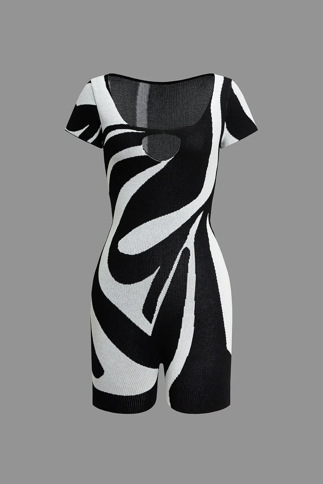 Colour Block Print Stripe Cut Out Romper sold by Micas