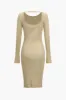 Solid rygfri strik minikjole sold by Micas