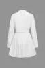 Solid Stand Collar Long Sleeve Belted Mini Dress sold by Micas
