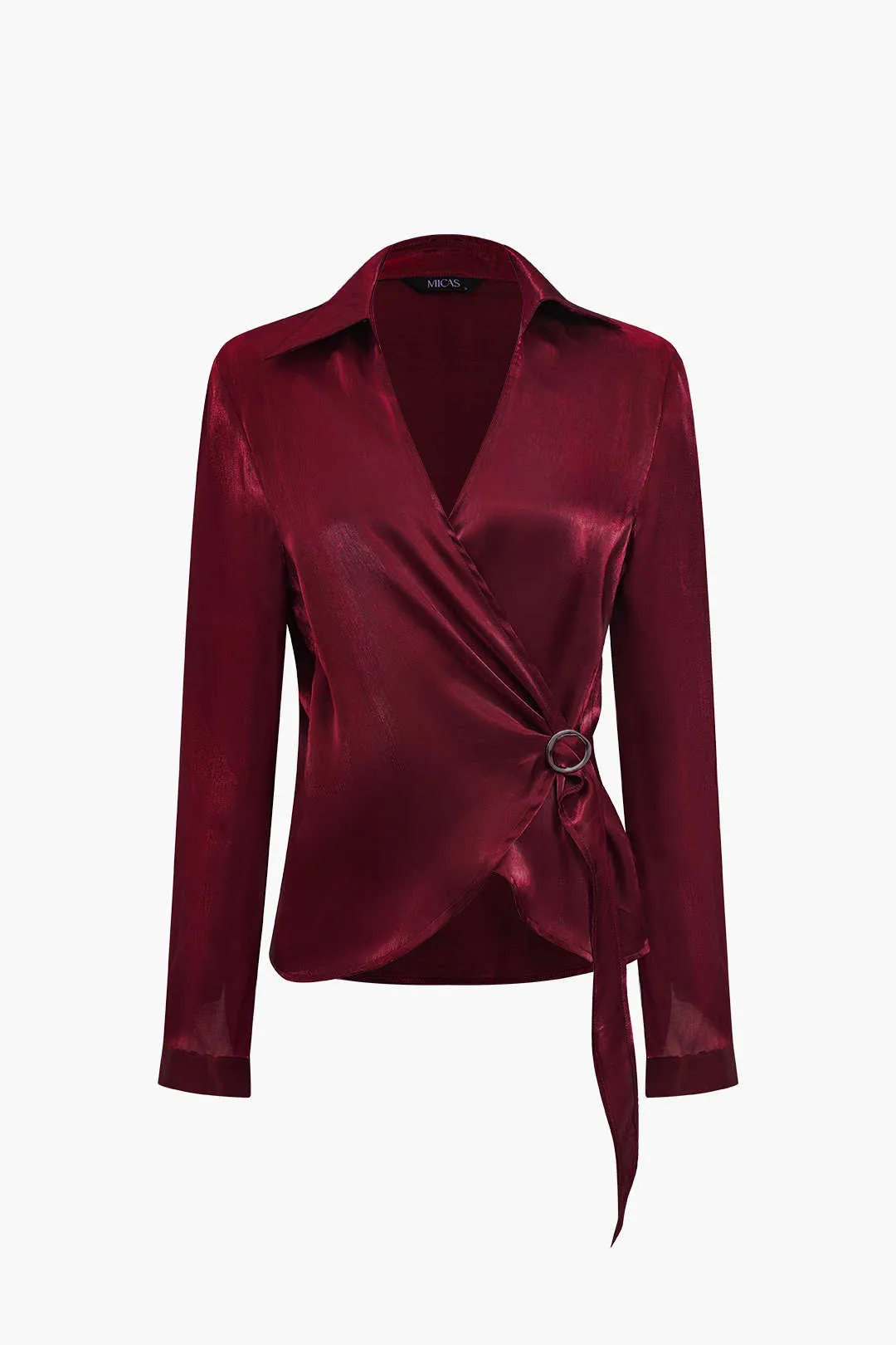 Solid asymmetrisk skjorte og buksesæt sold by Micas product image thumbnail 2