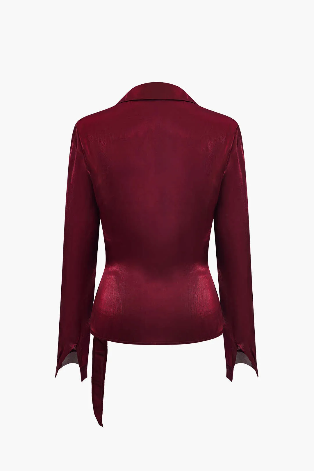 Solid asymmetrisk skjorte og buksesæt sold by Micas product image thumbnail 4