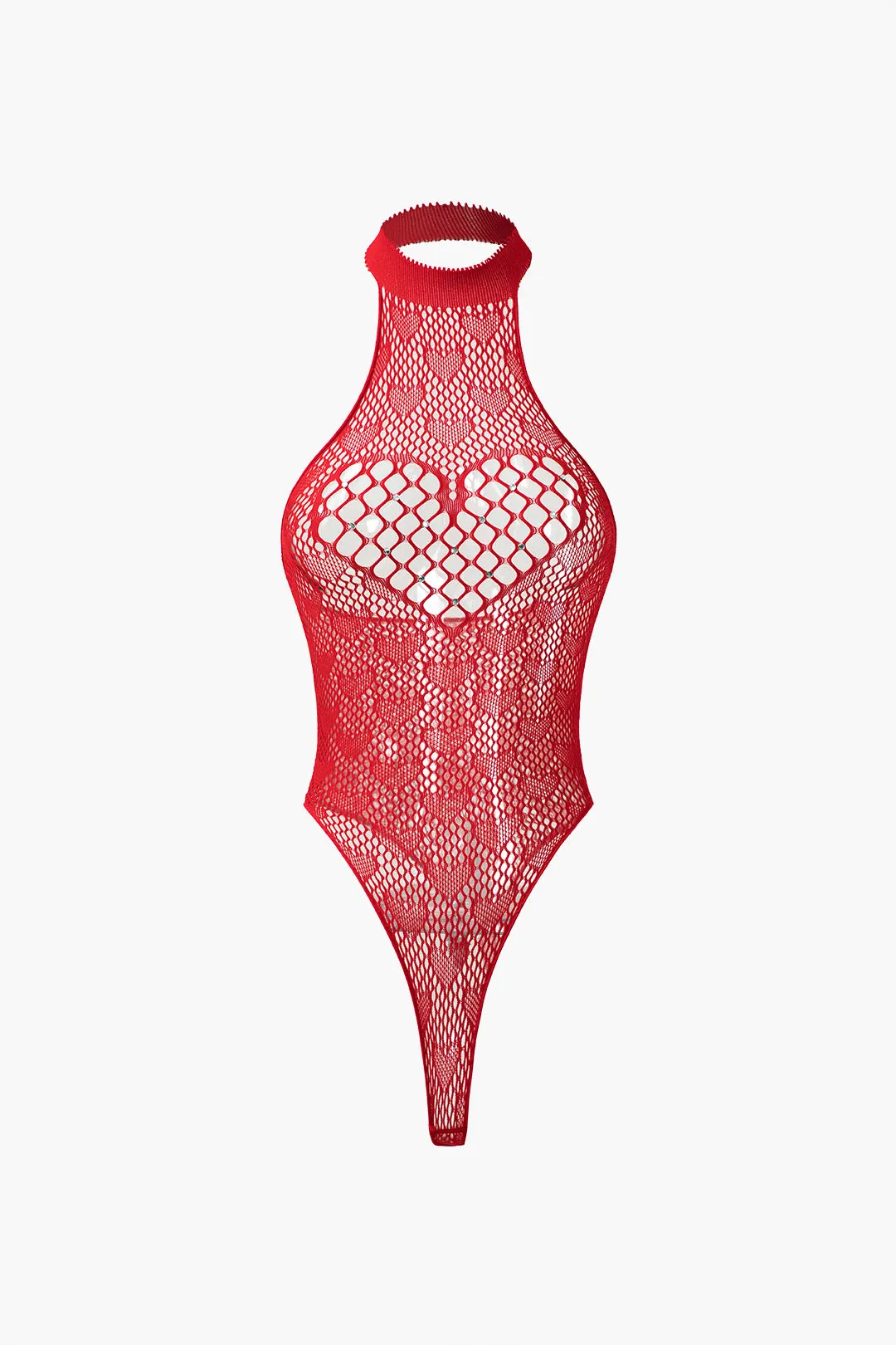Solid mesh udskåret ren bodysuit sold by Micas