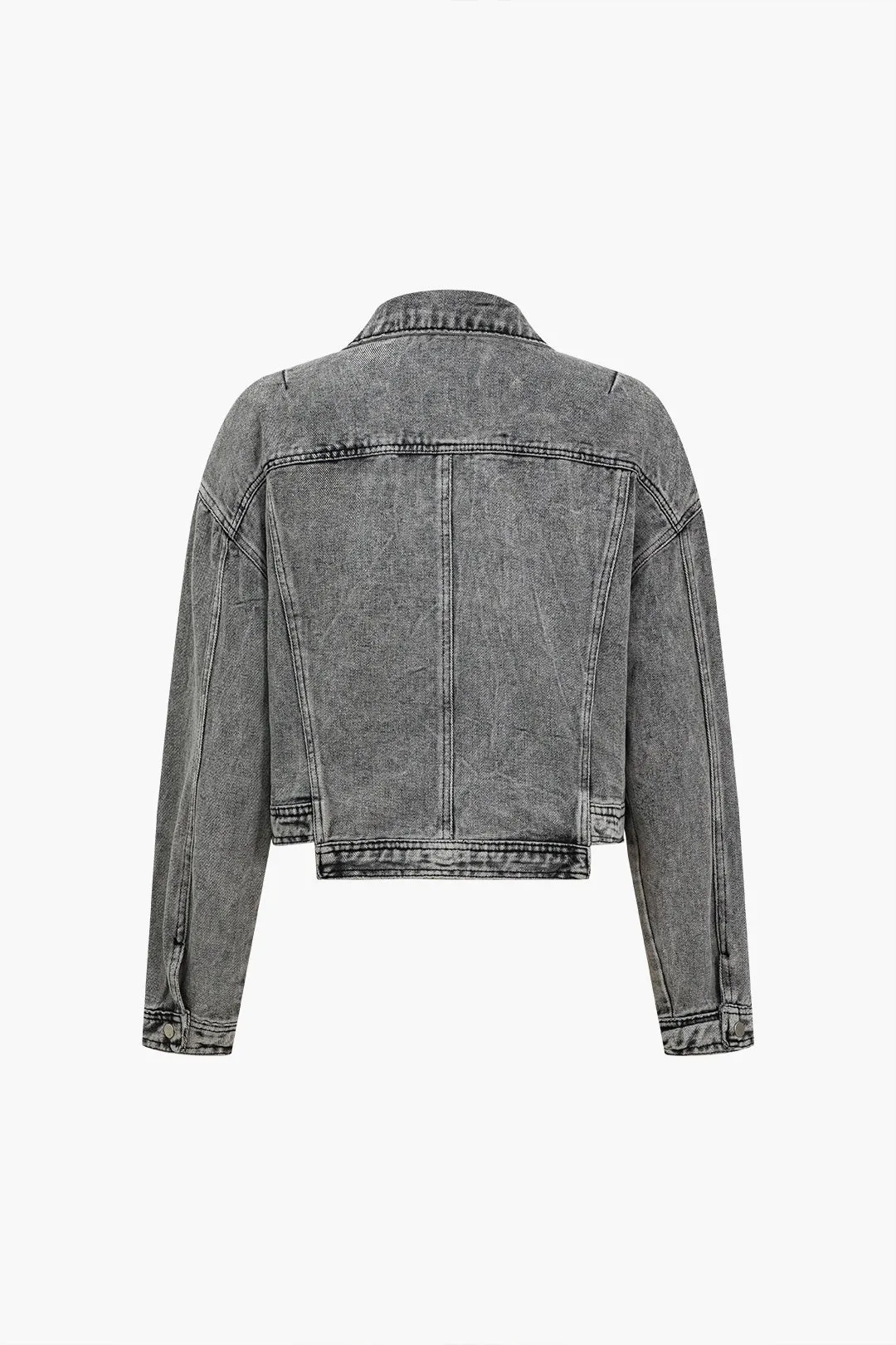 Denim knap vasket lomme overtøj sold by Micas product image thumbnail 2