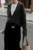 Solid Knit Button Asymmetrical Cardigan sold by Micas