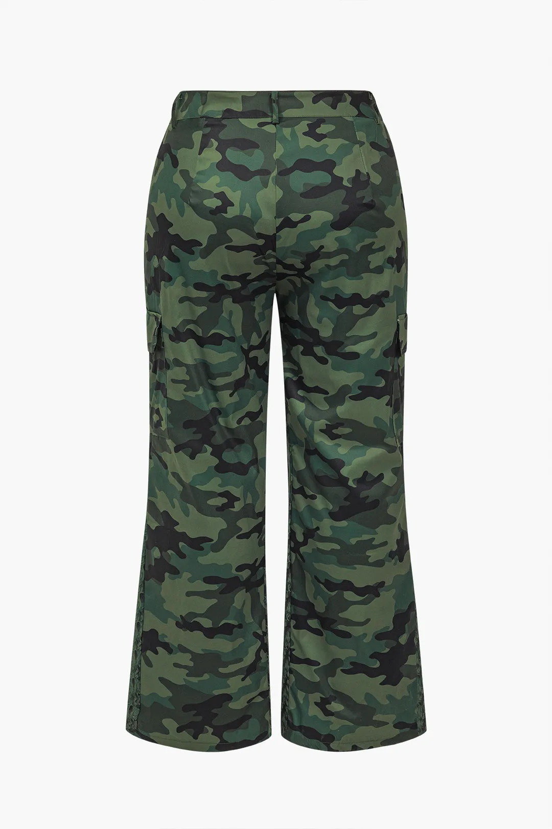 Plus Size Camo Print Button Zipper Trousers sold by Micas product image thumbnail 2