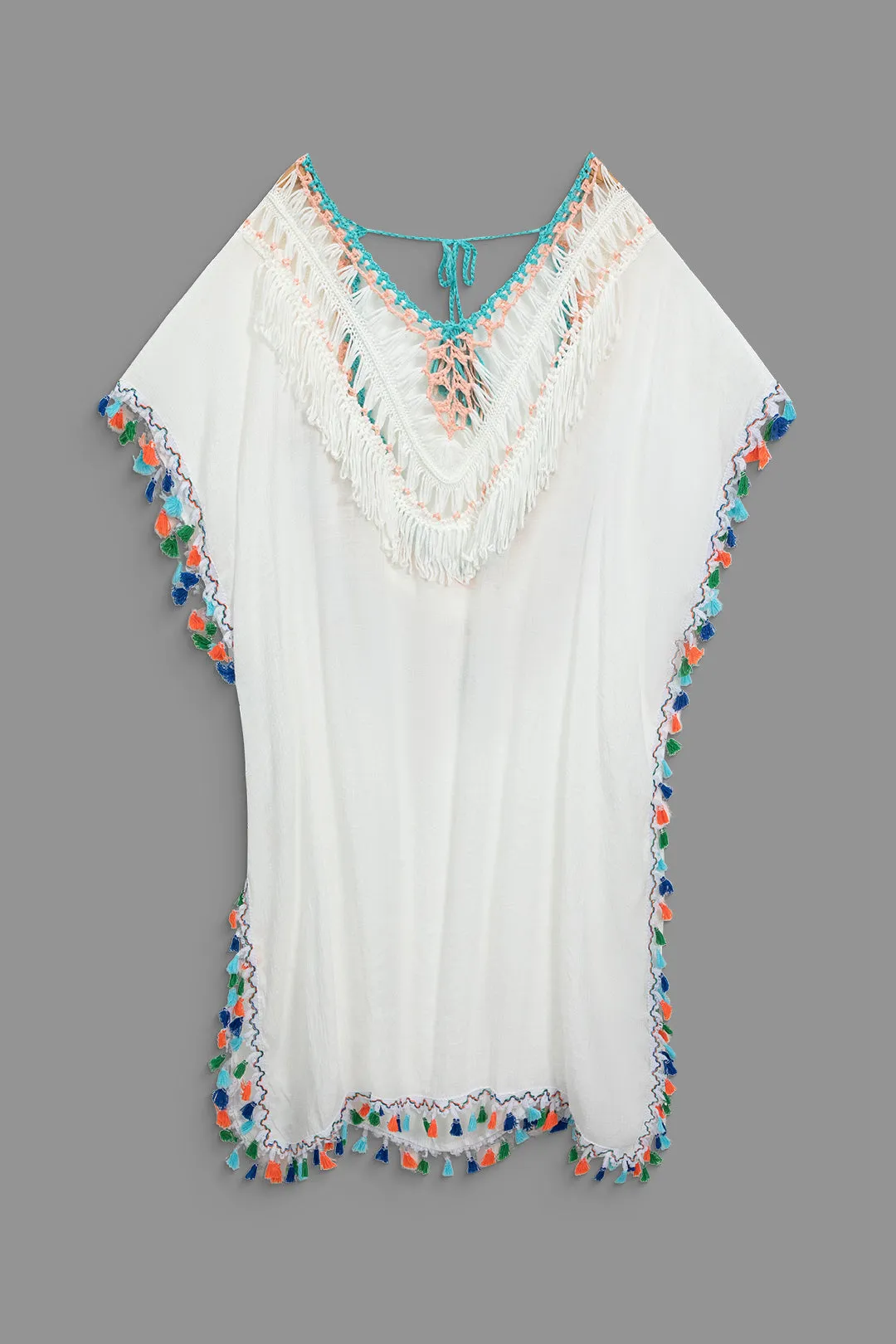 Plus Size Fringe Backless Cover Up sold by Micas product image thumbnail 2