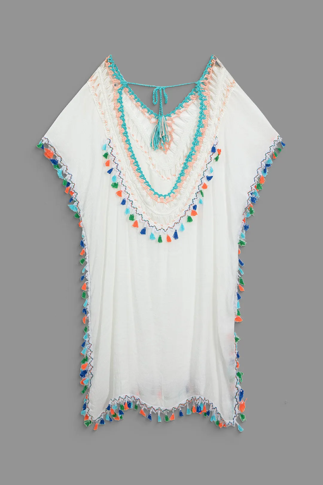 Plus Size Fringe Backless Cover Up sold by Micas product image thumbnail 3