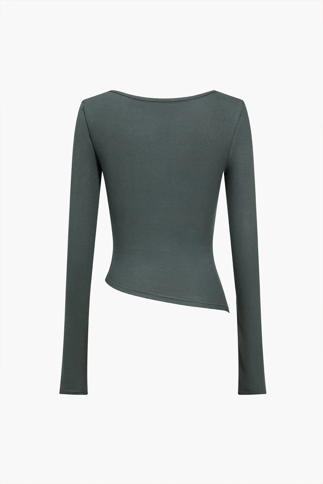 Solid Ruched Long-Sleeve Top sold by Micas product image thumbnail 3