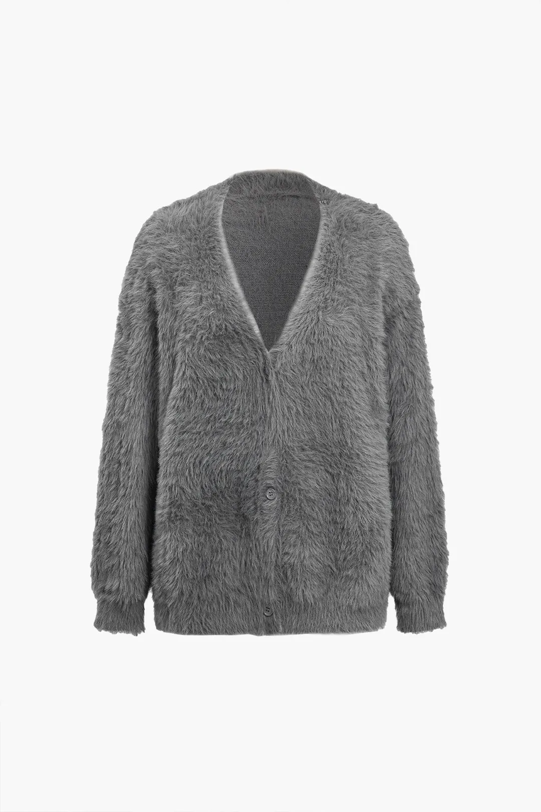 Basic solid cardigan med V-hals sold by Micas product image thumbnail 2