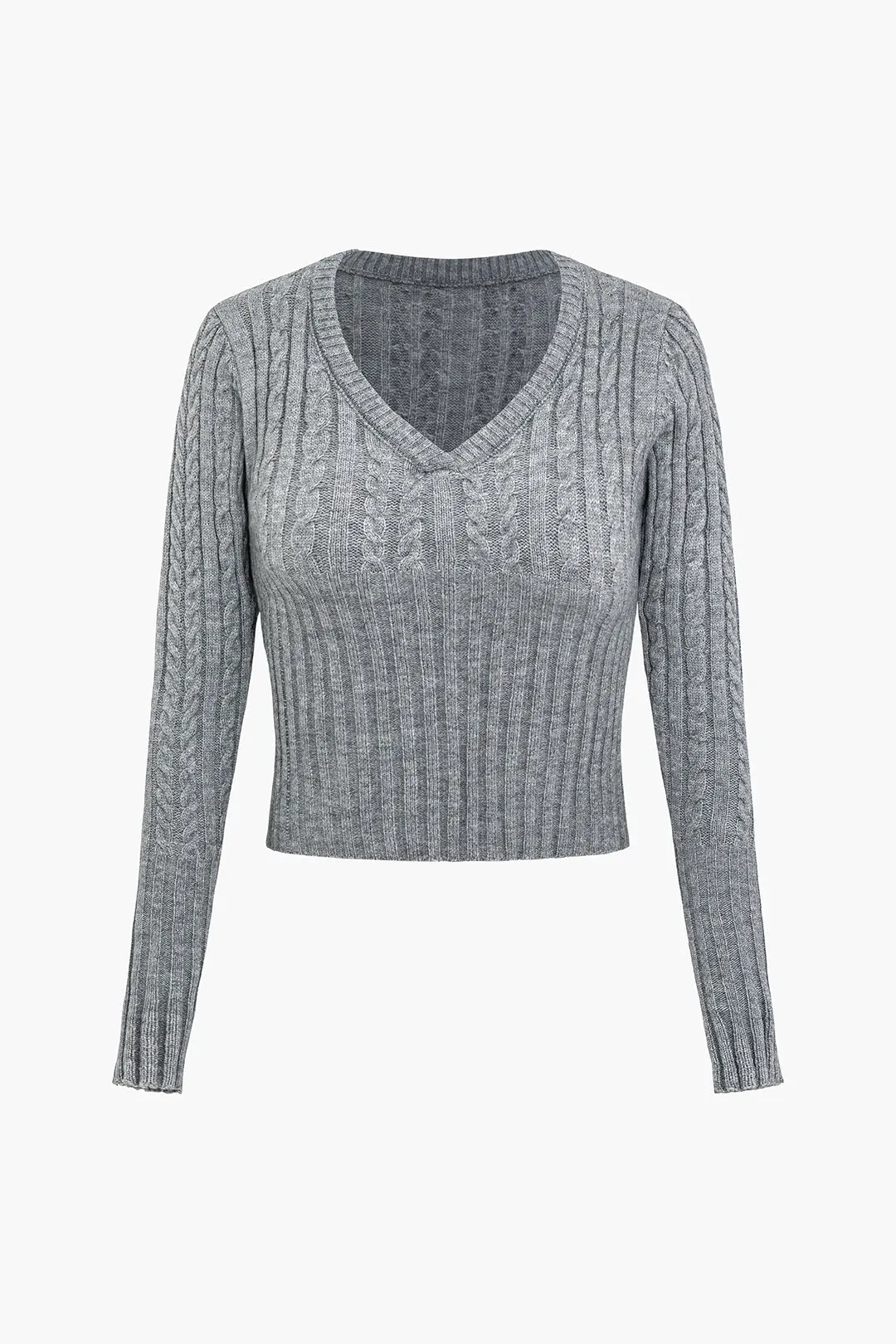 Solid Sweater Long-Sleeve Top sold by Micas