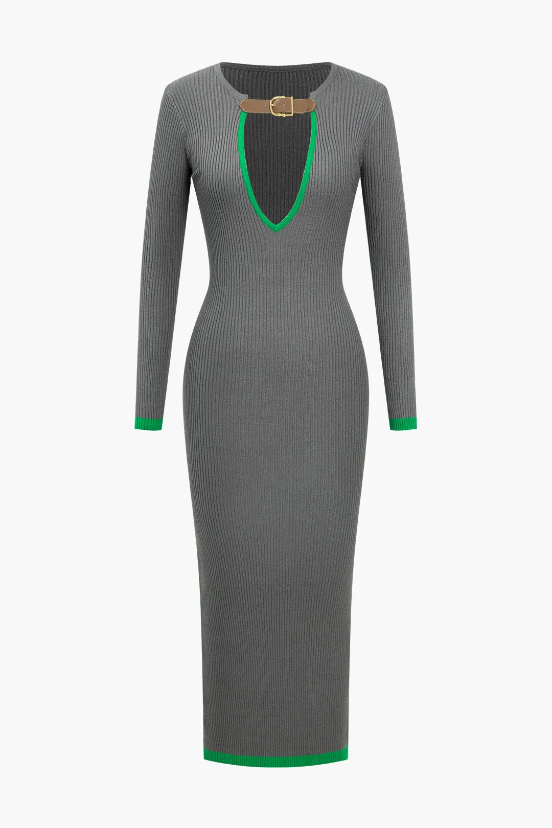 Kontrast udskåret strikkjole sold by Micas product image thumbnail 2