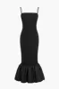 Solid Tie Back Slip Mermaid Sweater Dress sold by Micas
