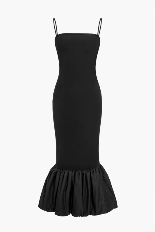 Solid Tie Back Slip Mermaid Sweater Dress sold by Micas