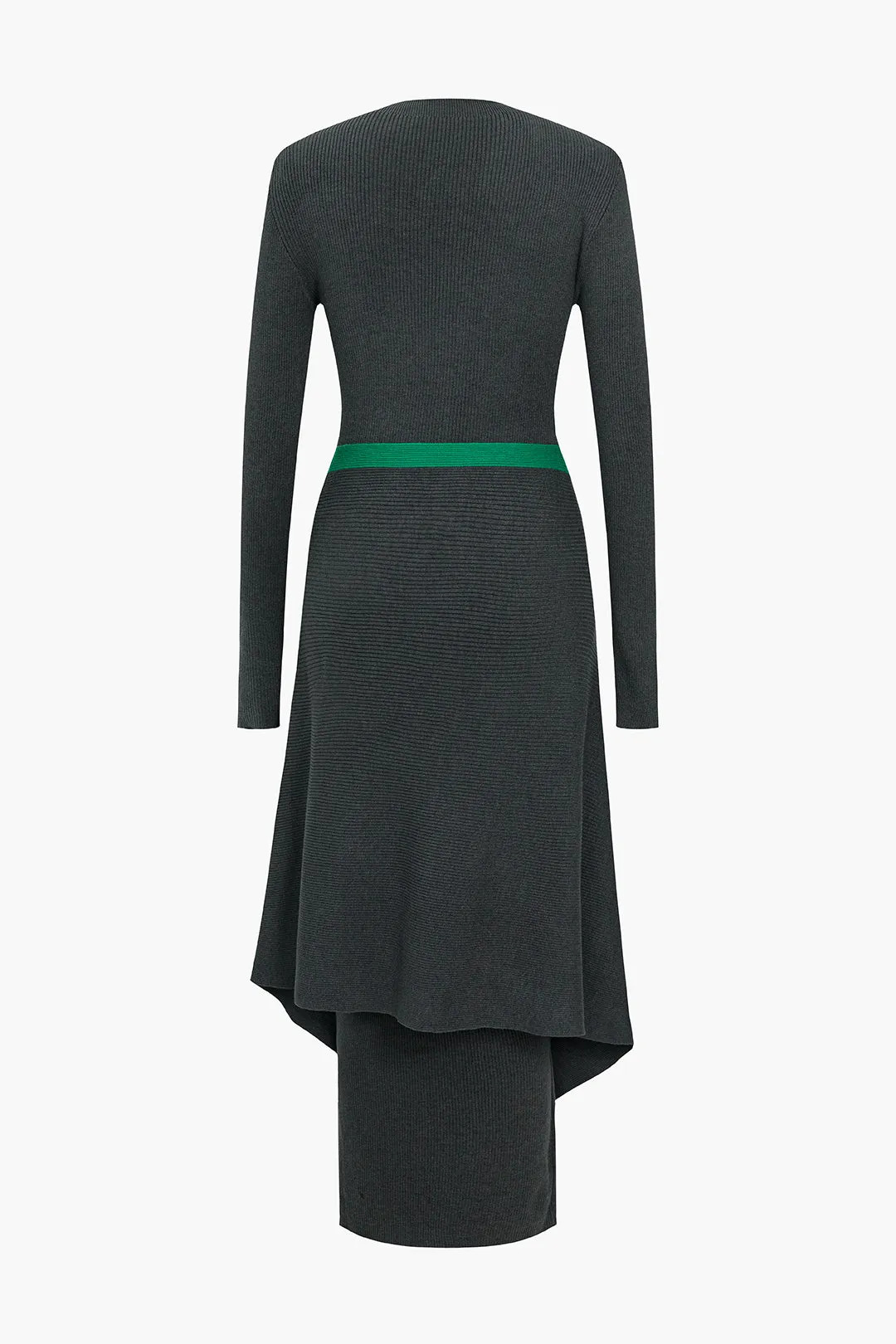 Solid Knit Color Block Button Dress Set sold by Micas product image thumbnail 3