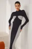 Color Block Long-Sleeve Maxi Dress sold by Micas