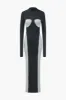 Color Block Long-Sleeve Maxi Dress sold by Micas