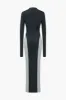 Color Block Long-Sleeve Maxi Dress sold by Micas