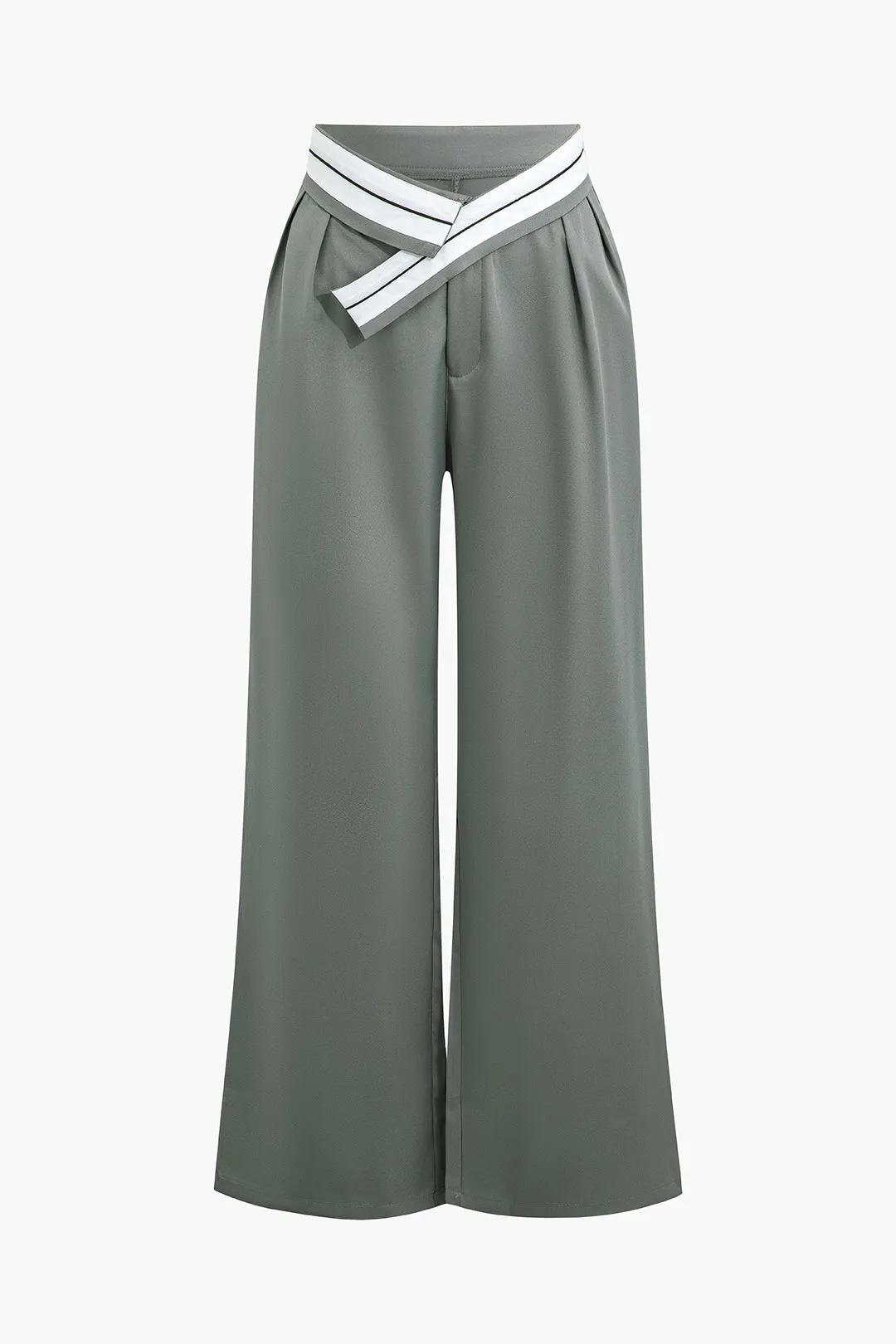 Color Block Wide Leg Trousers sold by Micas