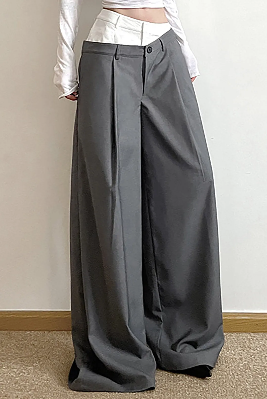 Patchwork Wide Leg Pants sold by Micas product image thumbnail 5