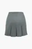 Solid Ruched Mini Skirt sold by Micas
