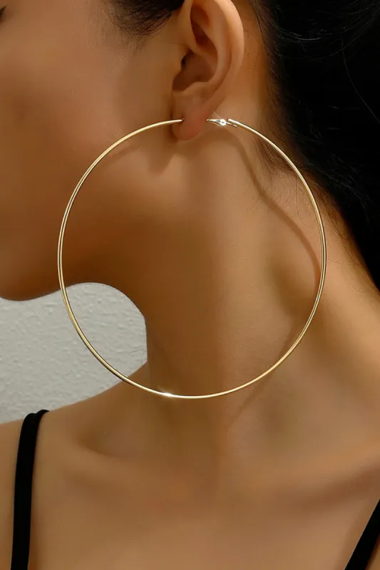 Metal Oversized Round Earrings sold by Micas