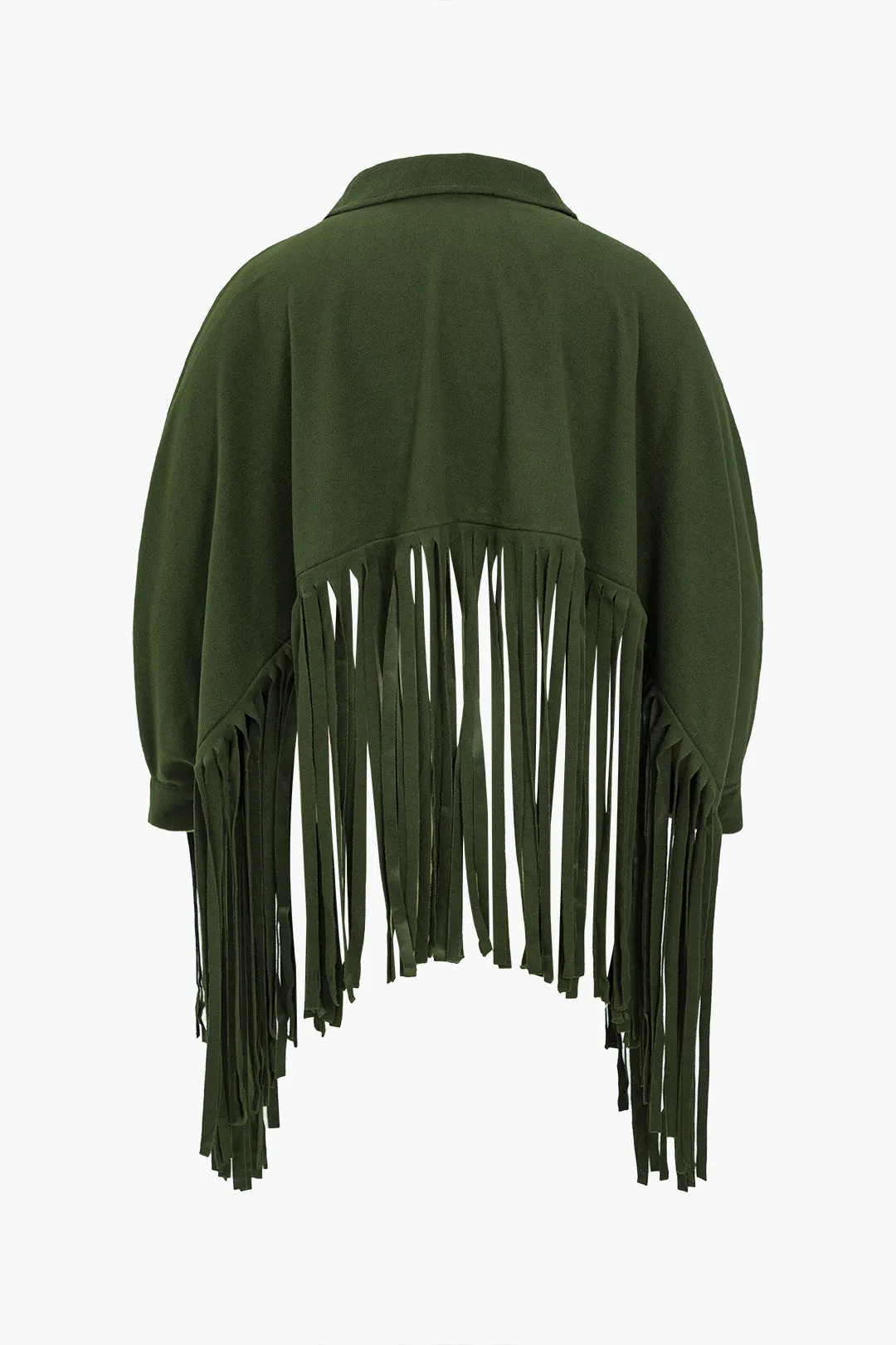 Plus størrelse solid frynse lynlås sweatshirt sold by Micas product image thumbnail 2