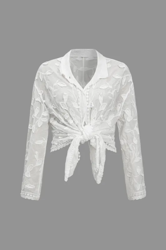 Solid Jacquard  Long-Sleeve Shirt sold by Micas