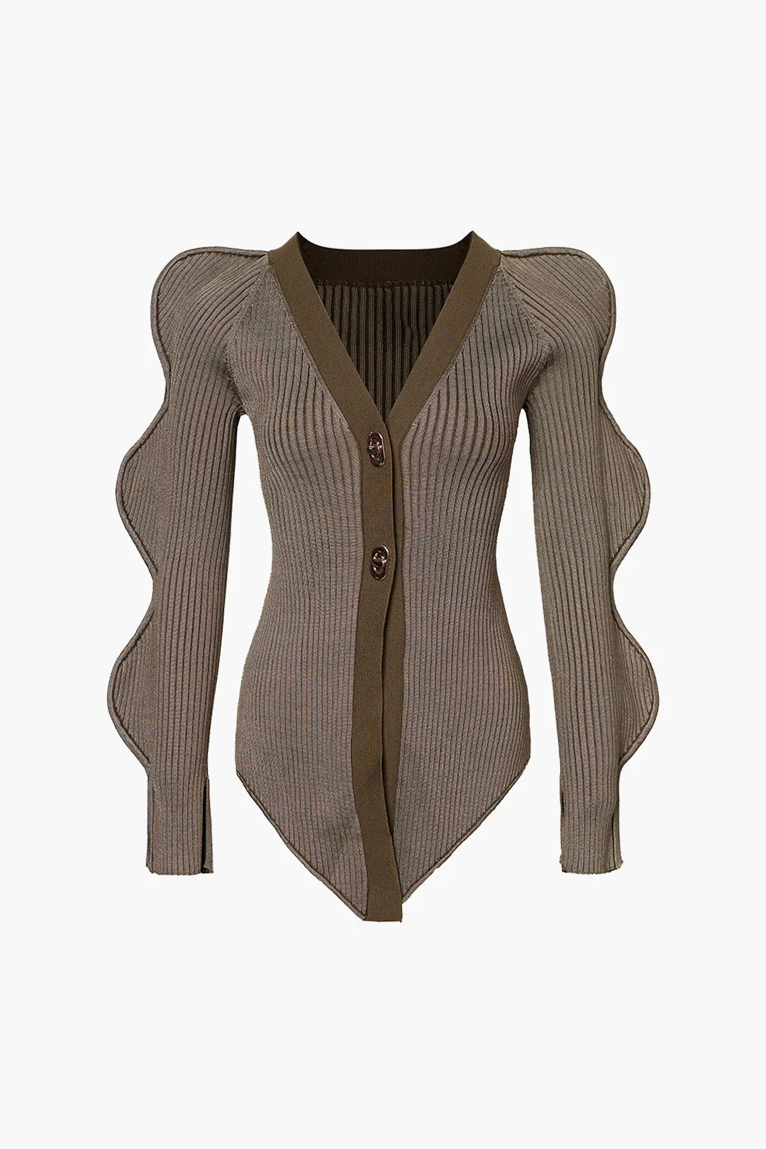 Solid strik cardigan med knap sold by Micas product image thumbnail 3