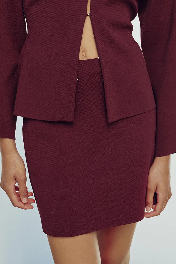 Basic Solid Knit Mini Skirt sold by Micas