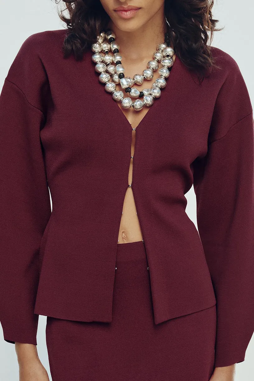 Basic Solid Knit V-Neck Long Sleeve Cardigan sold by Micas