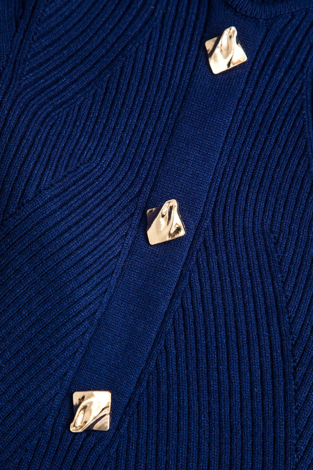 Midikjole i solid strik med knap sold by Micas product image thumbnail 5