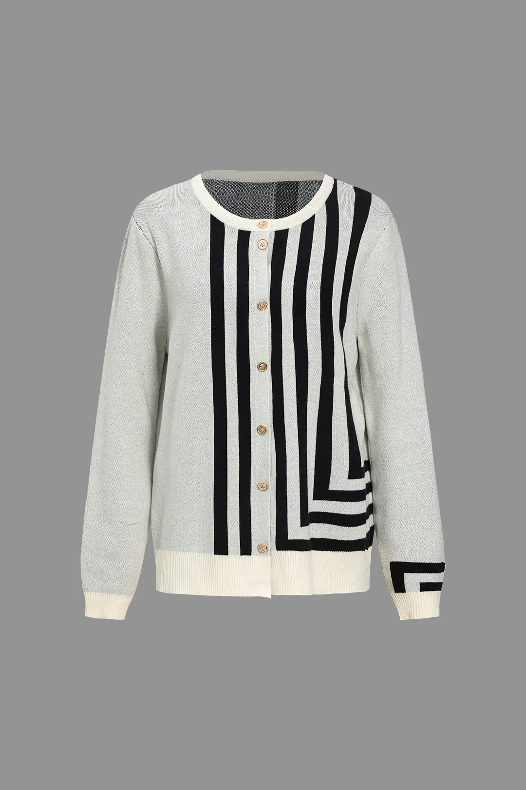 Farveblokprintstrik top og bukser sæt sold by Micas product image thumbnail 2