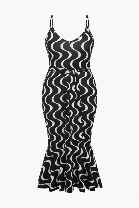 Plus Size Contrast Slip  Midi Dress sold by Micas