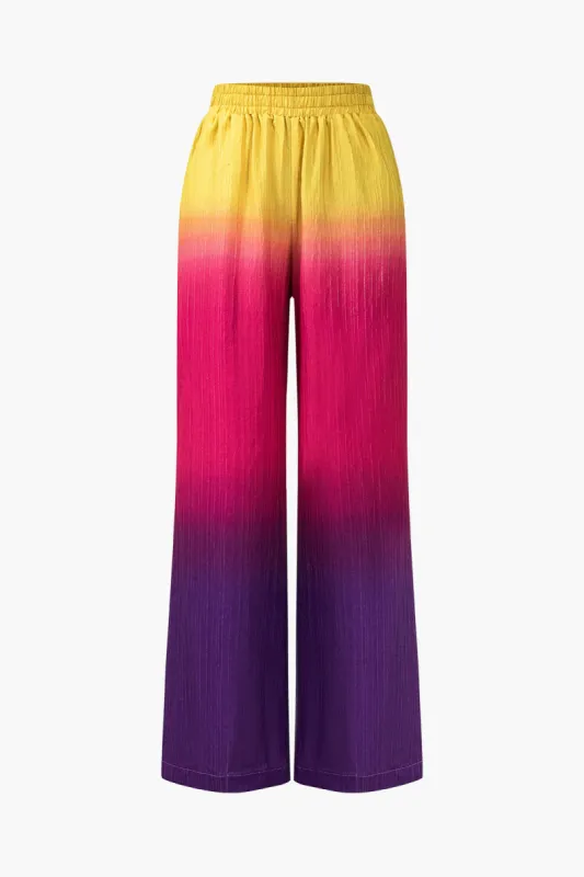 Ombre Print Wide Leg Trousers sold by Micas