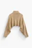 Basic solid strik mock hals langærmet top sold by Micas