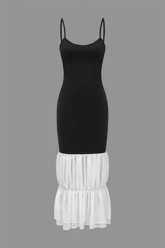 Color Block Slip Maxi Dress sold by Micas