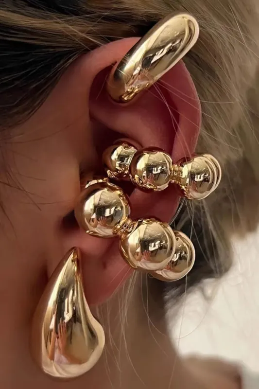 Metal Hollow Oval Earrings sold by Micas