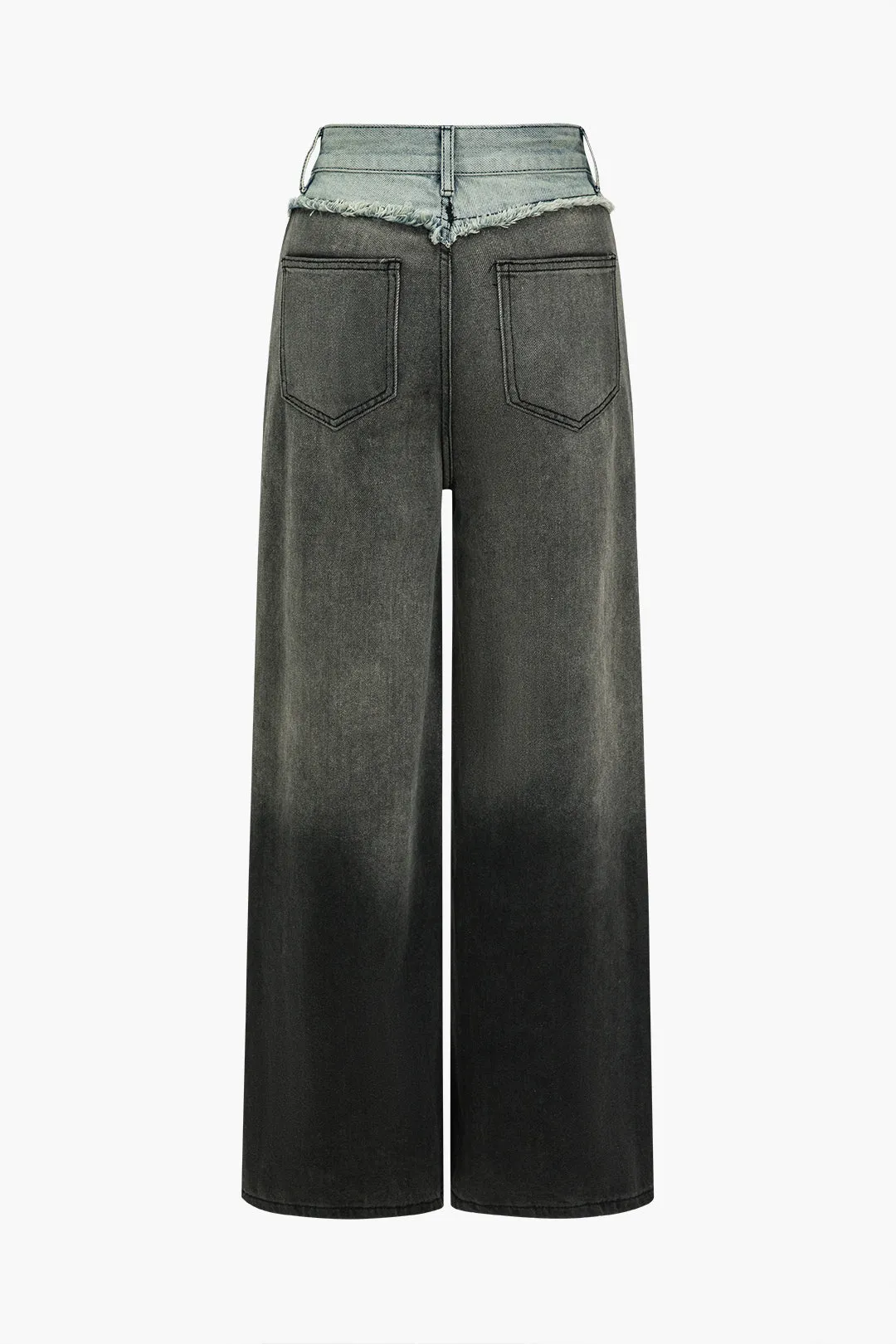 Patchwork farveblok brede ben jeans sold by Micas product image thumbnail 2