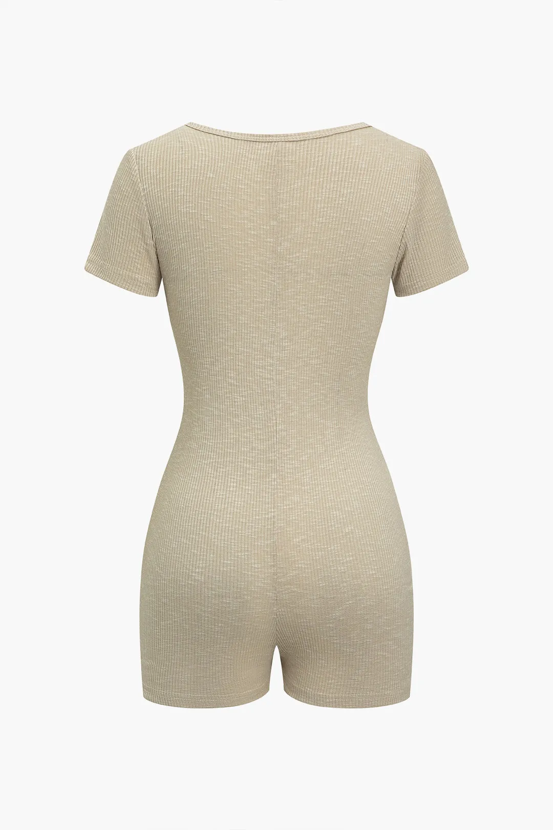 Solid lynlås kortærmet romper sold by Micas product image thumbnail 2