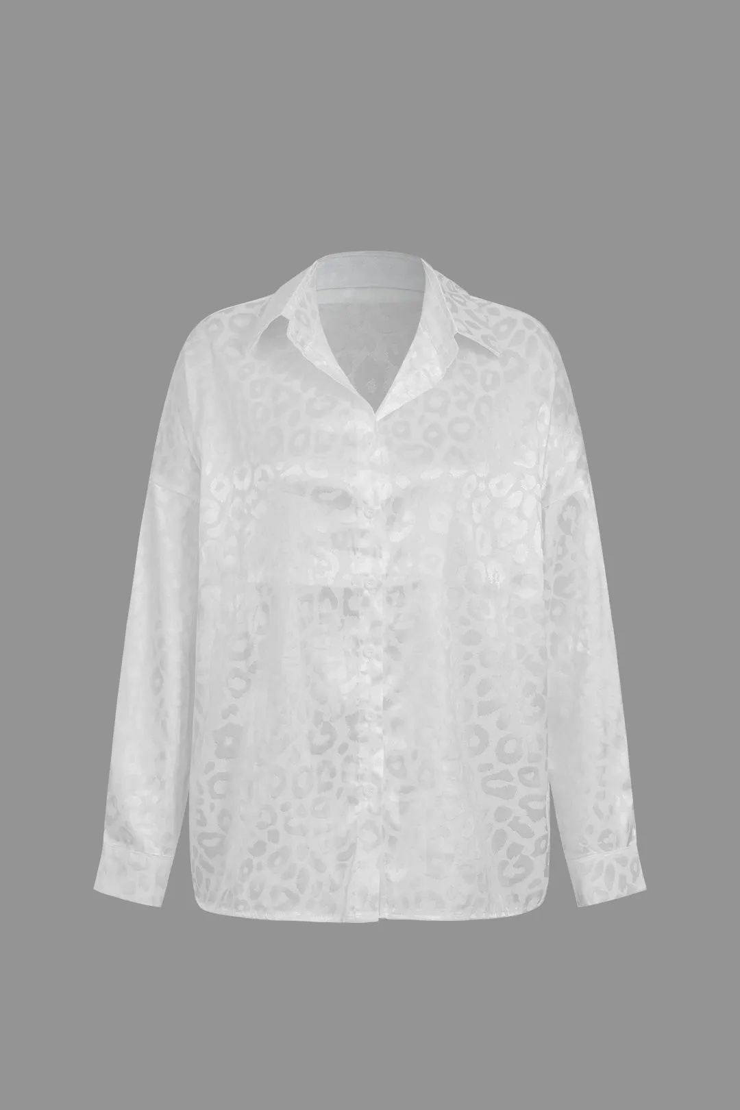 Leopard print løse langærmede buksesæt sold by Micas product image thumbnail 4