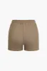 Basic solid langærmet top og shorts sæt sold by Micas