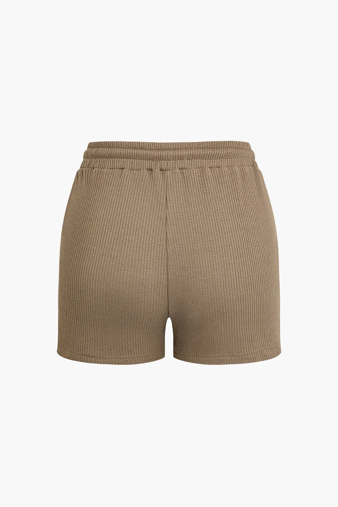 Basic solid langærmet top og shorts sæt sold by Micas product image thumbnail 5